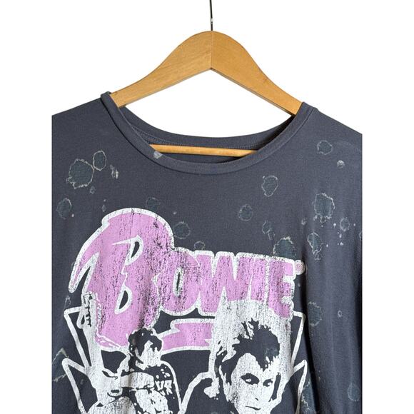 Hybrid Apparel Womens Oversized David Bowie 1972 World Tour T-Shirt Size XL Gray - Picture 5 of 7